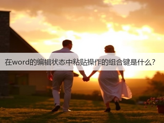 在word的编辑状态中粘贴操作的组合键是什么?(图1) 在word的编辑状态中粘贴操作的组合键是什么?(图1)