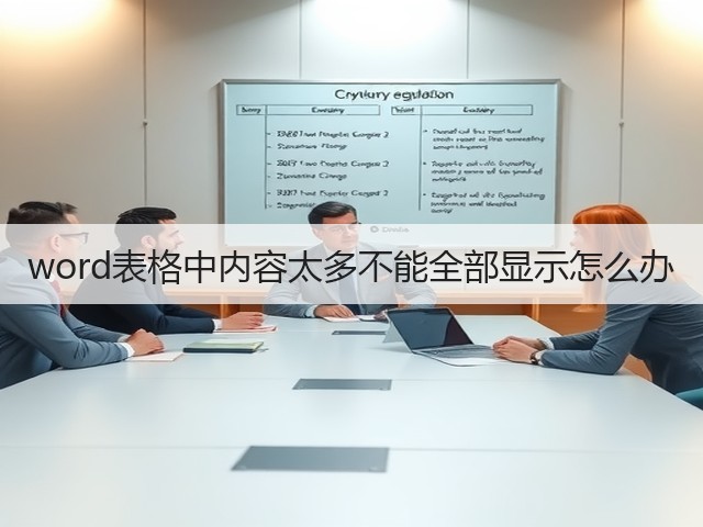 word表格中内容太多不能全部显示怎么办(图1)