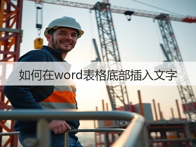 如何在word表格底部插入文字 - 诺云壹观办公网