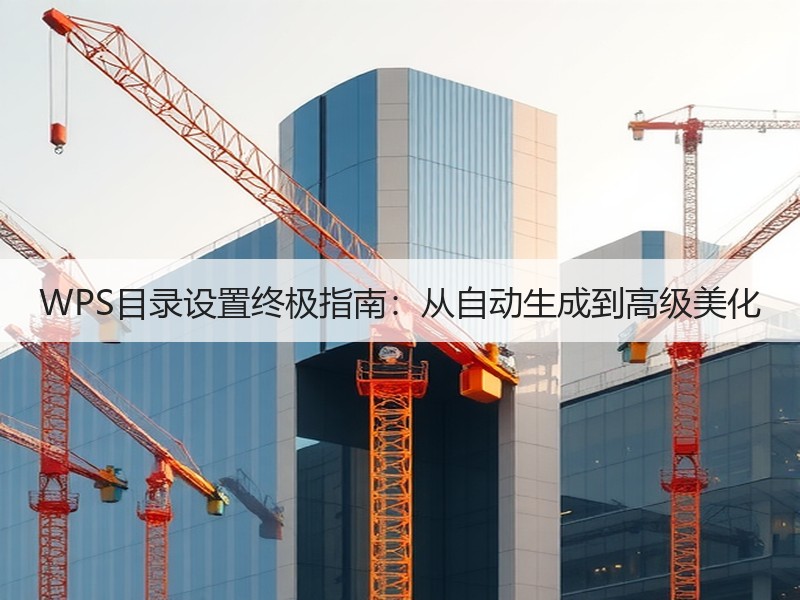 WPS目录设置终极指南：从自动生成到高级美化 - 诺云壹观办公网