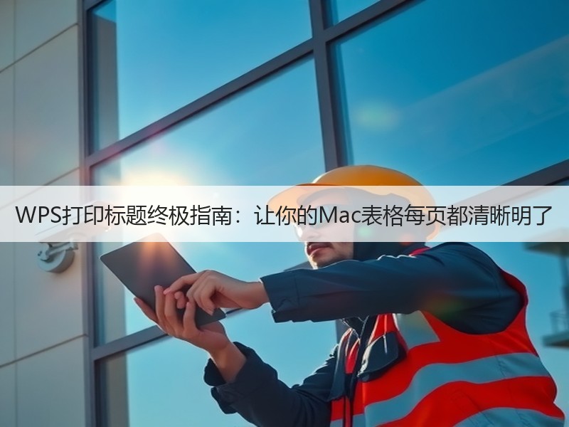WPS打印标题终极指南：让你的Mac表格每页都清晰明了 - 诺云壹观办公网