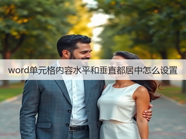 word单元格内容水平和垂直都居中怎么设置(图2) word单元格内容水平和垂直都居中怎么设置(图2)