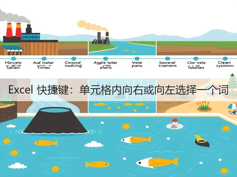 Excel 快捷键：单元格内向右或向左选择一个词 - 诺云壹观办公网