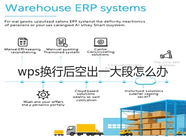 wps换行后空出一大段怎么办(图1)