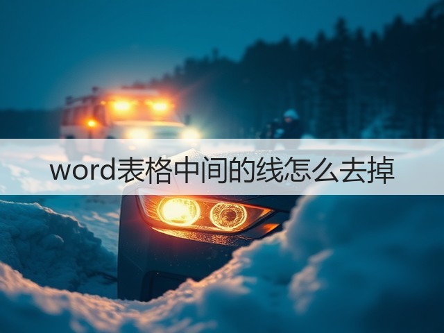 word表格中间的线怎么去掉(图1) word表格中间的线怎么去掉(图1)