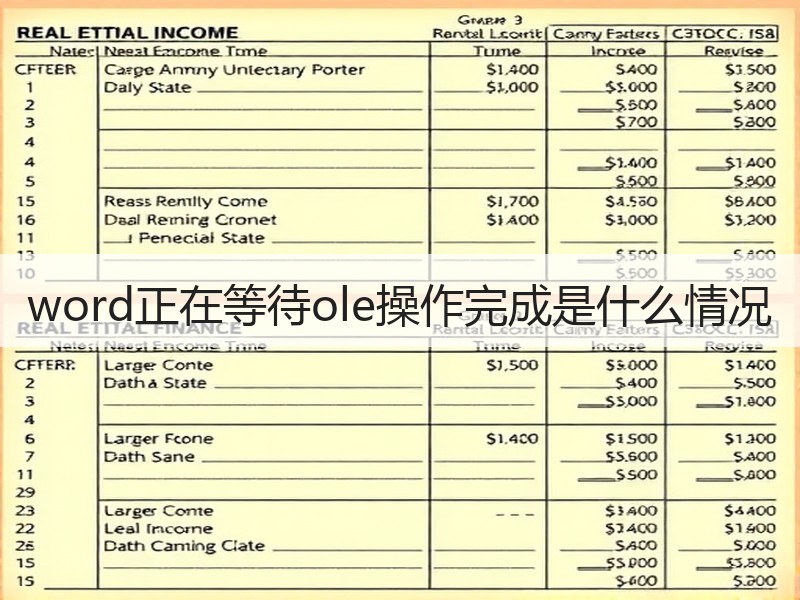 word正在等待ole操作完成是什么情况 - 诺云壹观办公网