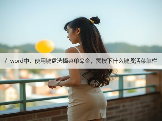 在word中,使用键盘选择菜单命令,需按下什么键激活菜单栏(图3) 在word中,使用键盘选择菜单命令,需按下什么键激活菜单栏(图3)