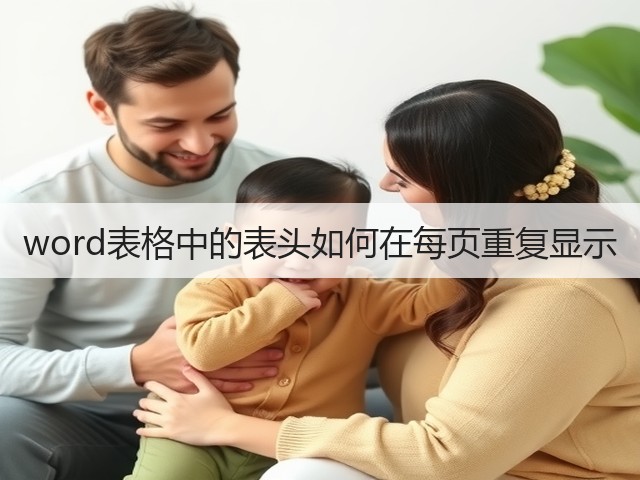 word表格中的表头如何在每页重复显示(图3)