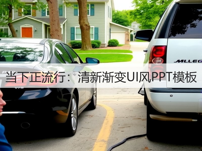 当下正流行：清新渐变UI风PPT模板 - 诺云壹观办公网