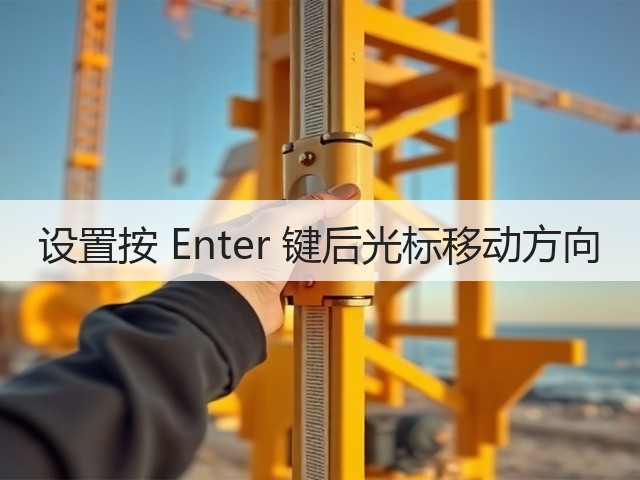 设置按 Enter 键后光标移动方向(图1) 设置按 Enter 键后光标移动方向(图1)