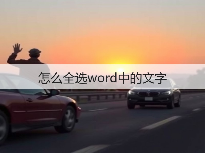 怎么全选word中的文字 - 诺云壹观办公网