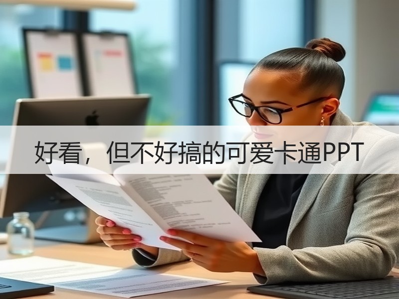 好看，但不好搞的可爱卡通PPT - 诺云壹观办公网