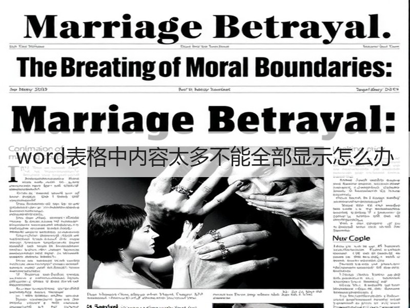 word表格中内容太多不能全部显示怎么办 - 诺云壹观办公网