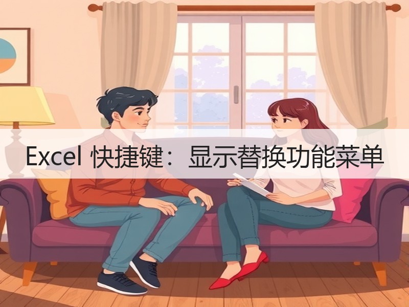 Excel 快捷键：显示替换功能菜单 - 诺云壹观办公网