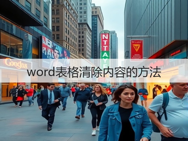 word表格清除内容的方法(图2) word表格清除内容的方法(图2)