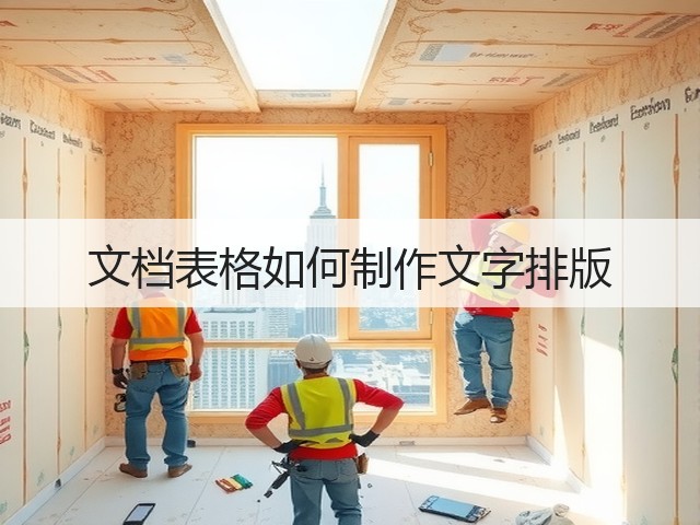 文档表格如何制作文字排版(图1) 文档表格如何制作文字排版(图1)
