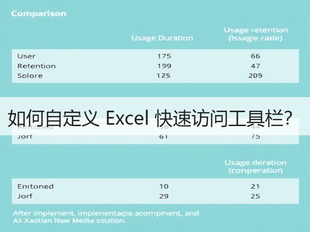 如何自定义 Excel 快速访问工具栏?(图1) 如何自定义 Excel 快速访问工具栏?(图1)