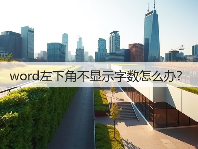word左下角不显示字数怎么办？(图3)