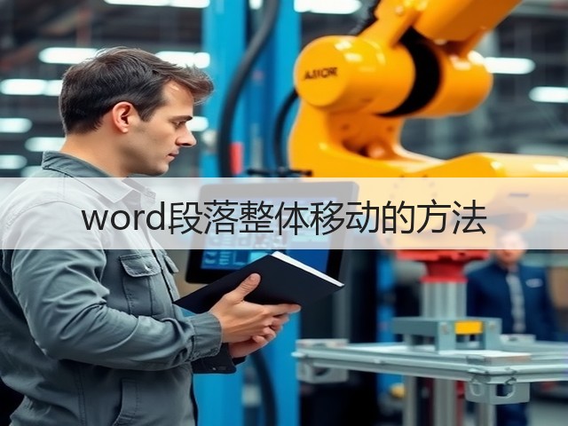 word段落整体移动的方法(图2) word段落整体移动的方法(图2)