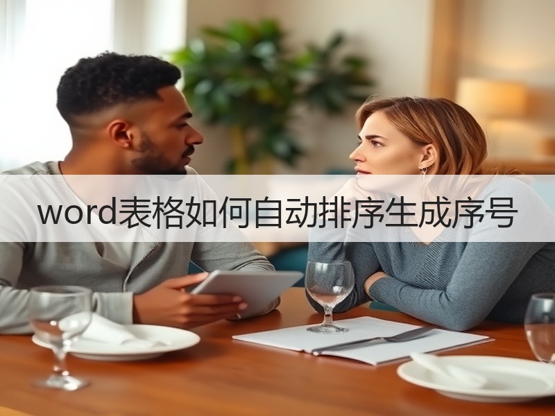 word表格如何自动排序生成序号 - 诺云壹观办公网