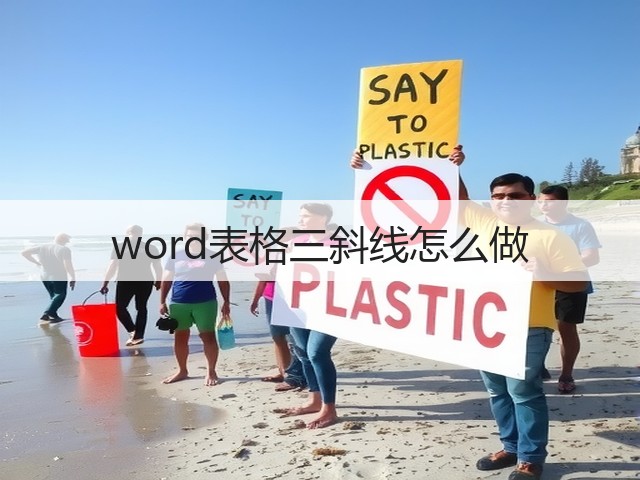 word表格三斜线怎么做(图2)