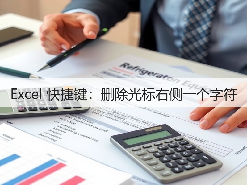 Excel 快捷键：删除光标右侧一个字符 - 诺云壹观办公网