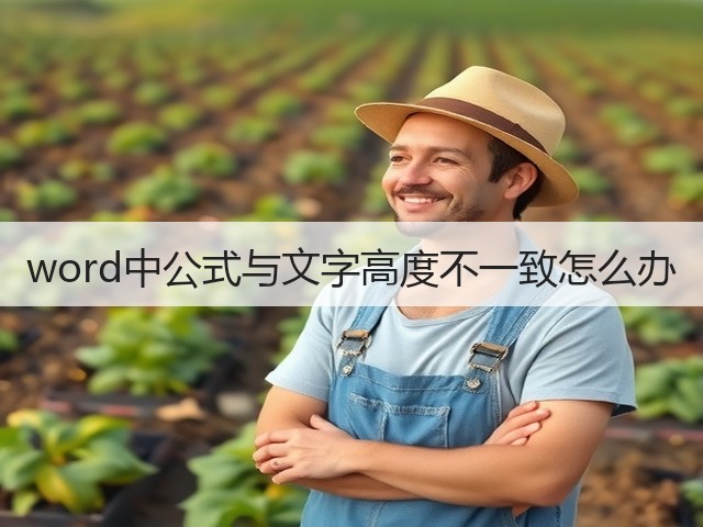 word中公式与文字高度不一致怎么办(图1)