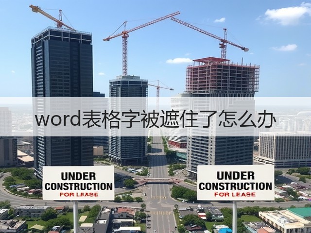 word表格字被遮住了怎么办(图2) word表格字被遮住了怎么办(图2)