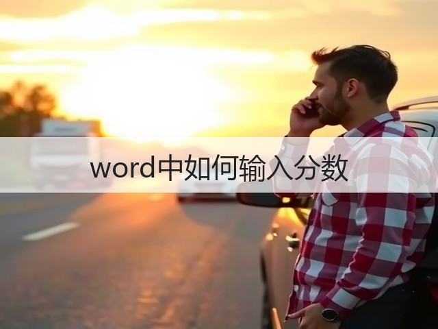 word中如何输入分数(图2) word中如何输入分数(图2)