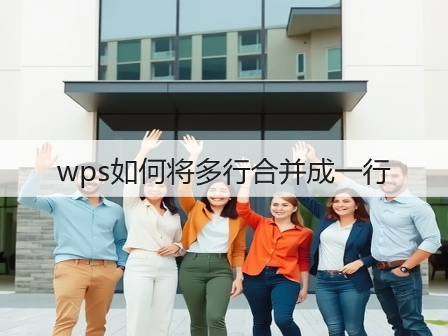 wps如何将多行合并成一行(图3)