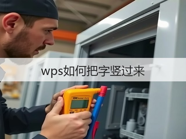 wps如何把字竖过来(图3) wps如何把字竖过来(图3)