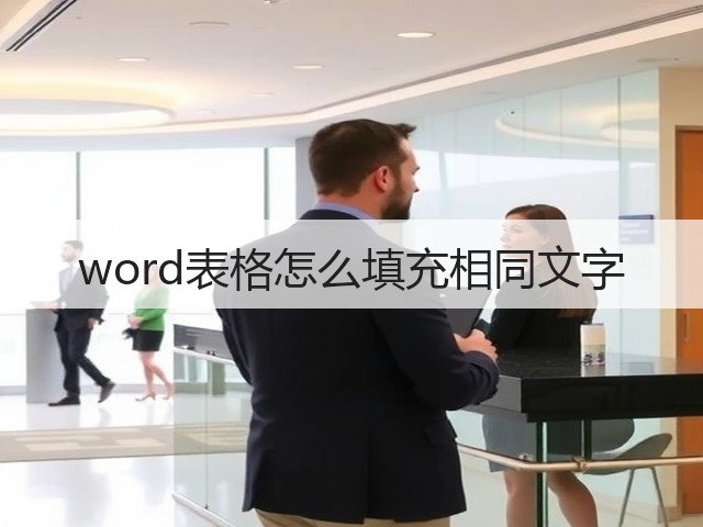 word表格怎么填充相同文字(图2)