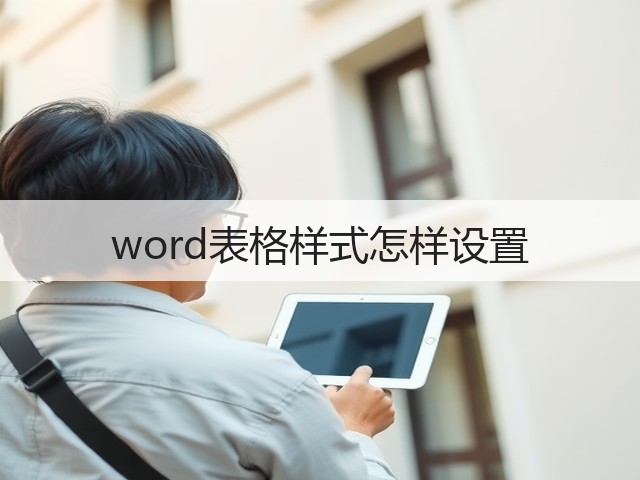 word表格样式怎样设置(图2)