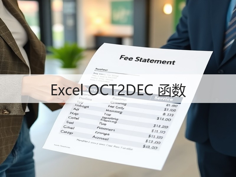 Excel OCT2DEC 函数 - 诺云壹观办公网