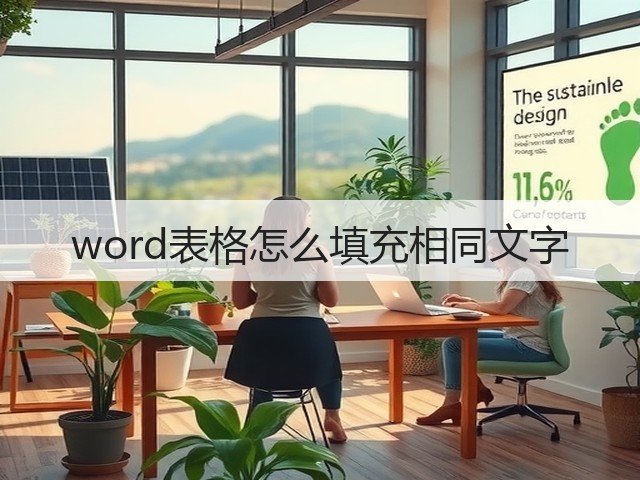 word表格怎么填充相同文字(图1)