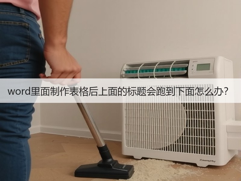 word里面制作表格后上面的标题会跑到下面怎么办？ - 诺云壹观办公网