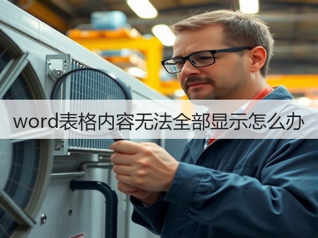 word表格内容无法全部显示怎么办(图1)