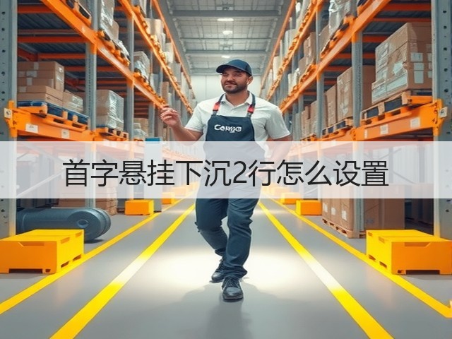 首字悬挂下沉2行怎么设置(图1) 首字悬挂下沉2行怎么设置(图1)
