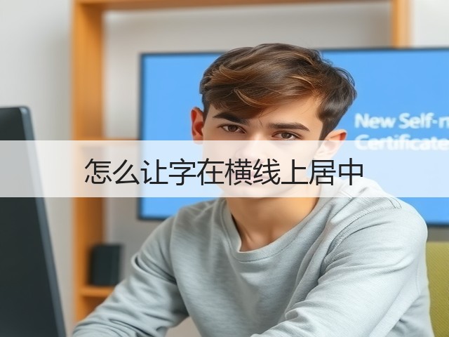 怎么让字在横线上居中(图3) 怎么让字在横线上居中(图3)