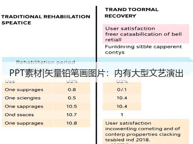 PPT素材|矢量铅笔画图片：内有大型文艺演出 - 诺云壹观办公网
