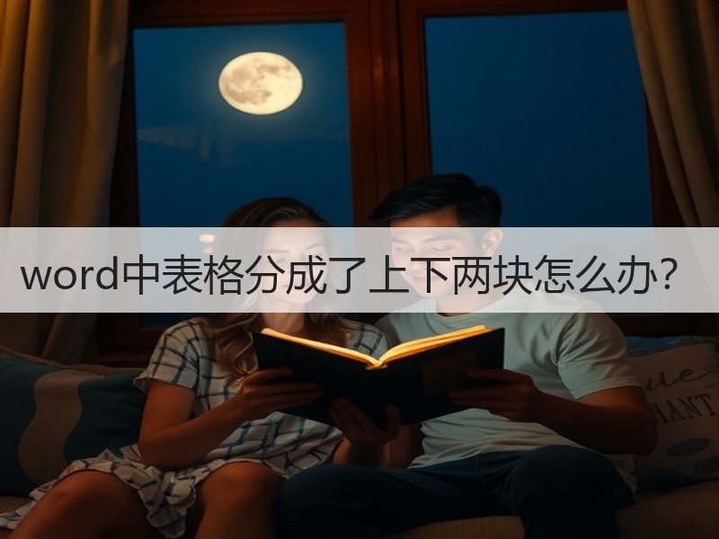 word中表格分成了上下两块怎么办？ - 诺云壹观办公网
