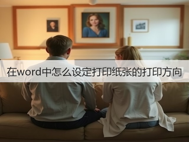 在word中怎么设定打印纸张的打印方向(图1) 在word中怎么设定打印纸张的打印方向(图1)