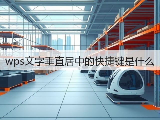wps文字垂直居中的快捷键是什么(图3) wps文字垂直居中的快捷键是什么(图3)