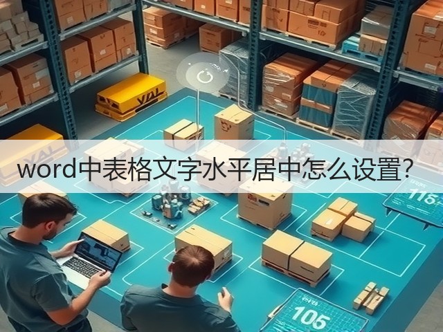 word中表格文字水平居中怎么设置？(图1)