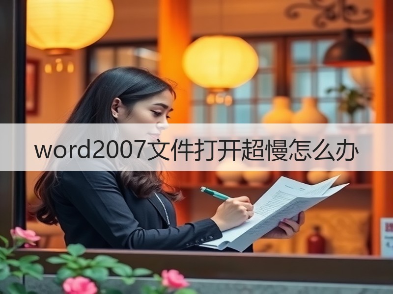 word2007文件打开超慢怎么办 - 诺云壹观办公网