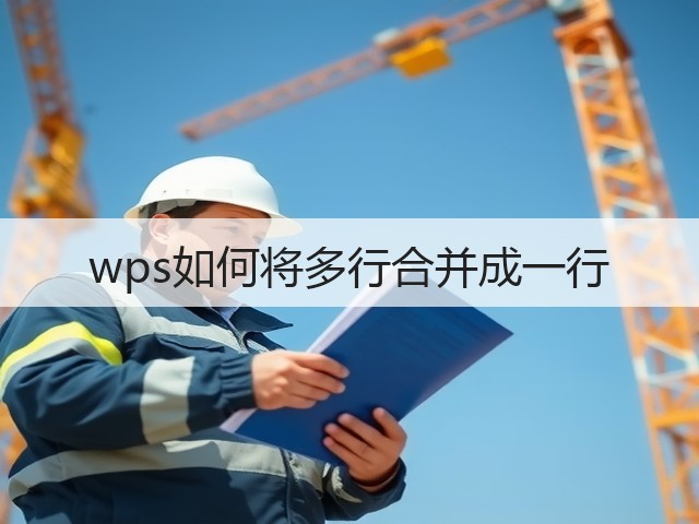 wps如何将多行合并成一行(图1)