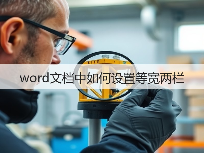 word文档中如何设置等宽两栏 - 诺云壹观办公网