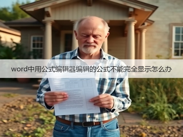 word中用公式编辑器编辑的公式不能完全显示怎么办(图3)