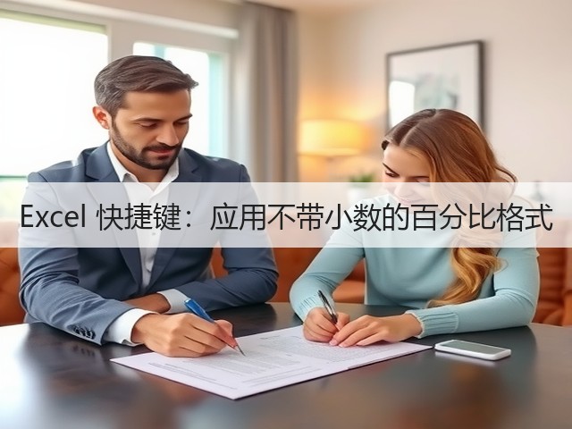 Excel 快捷键：应用不带小数的百分比格式(图1)