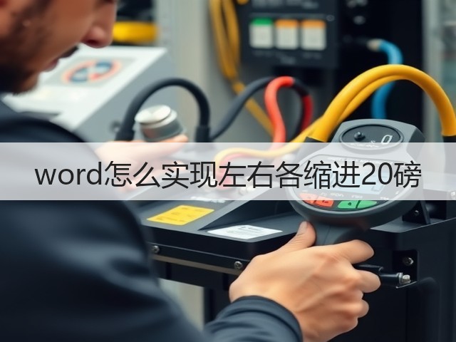 word怎么实现左右各缩进20磅(图1) word怎么实现左右各缩进20磅(图1)